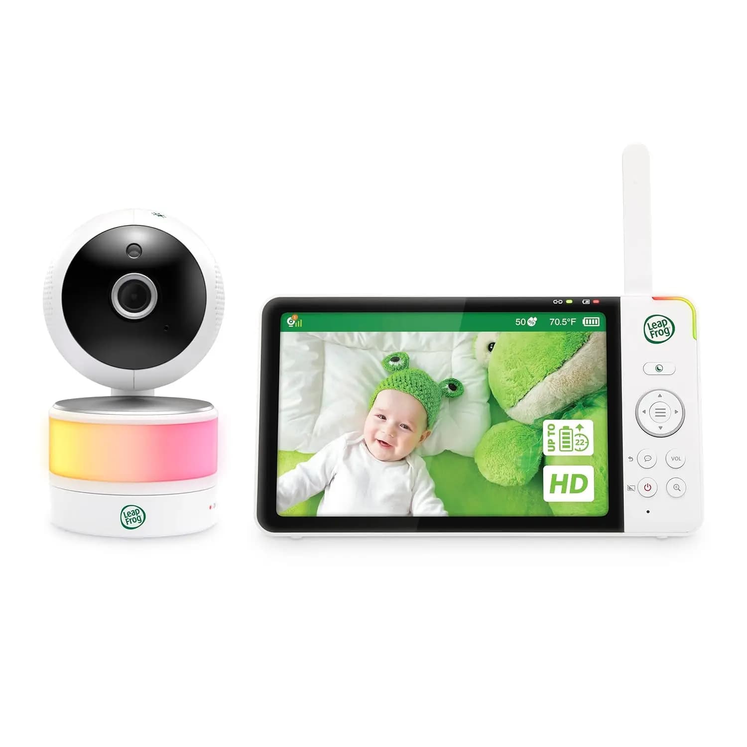 Baby Monitor HD 1080P da 7 pollici con visione notturna, 360 ° Telecamera Pan & Tilt, Zoom 8X, Sensore di Temperatura, Lunga Portata