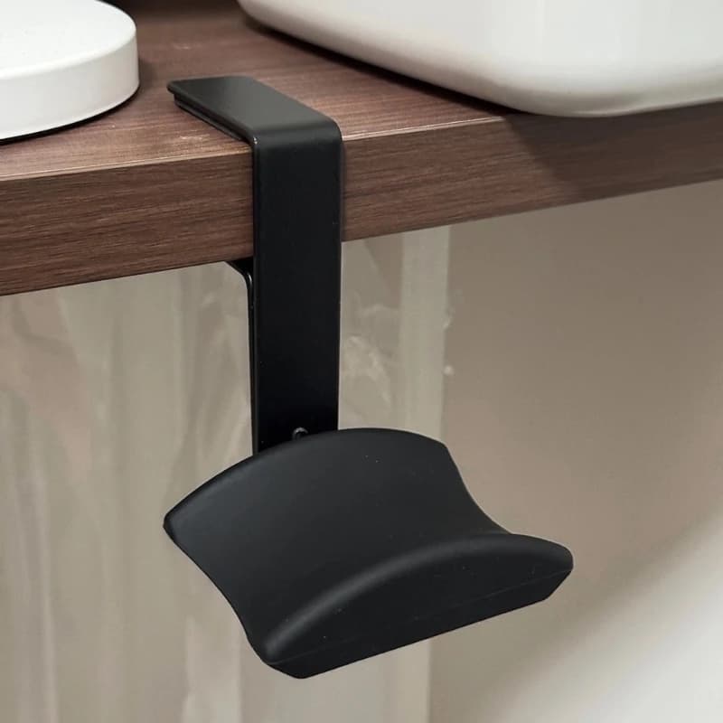 U13B Desk Mounted Headsets Stand With Alloy Base Compatible Multiple Headphone Size