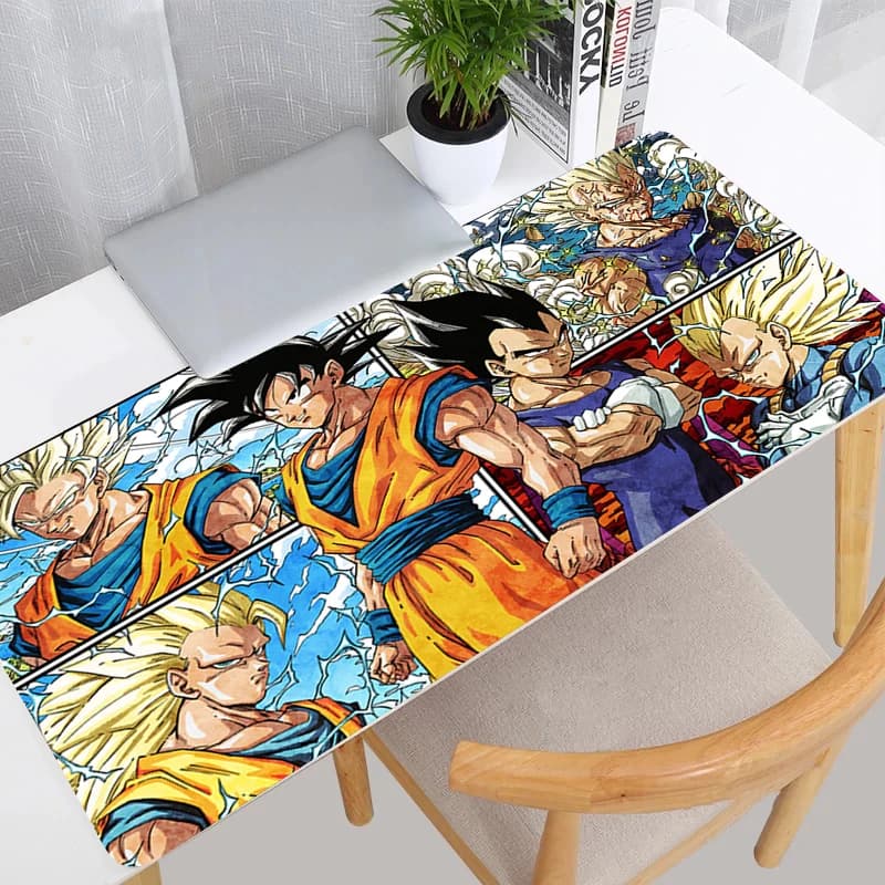 Retro DBZ Themed Mouse Pad HD Print Computer Gamer keyboard pad Dragon Ball Large Gaming accessories gamer for e-sports Mousepad