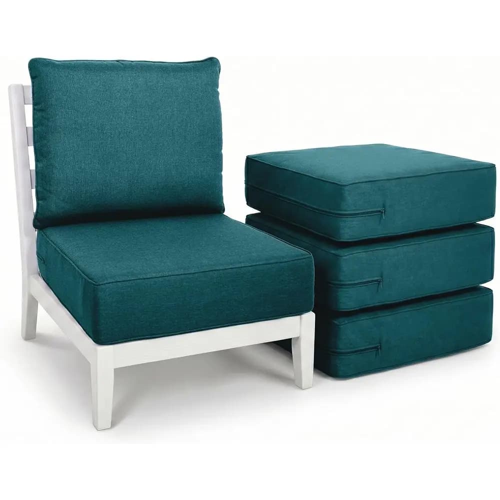 Set di cuscini per sedie da esterno 24 x 24 x 6 pollici - Copertura impermeabile e rimovibile per sedie da giardino