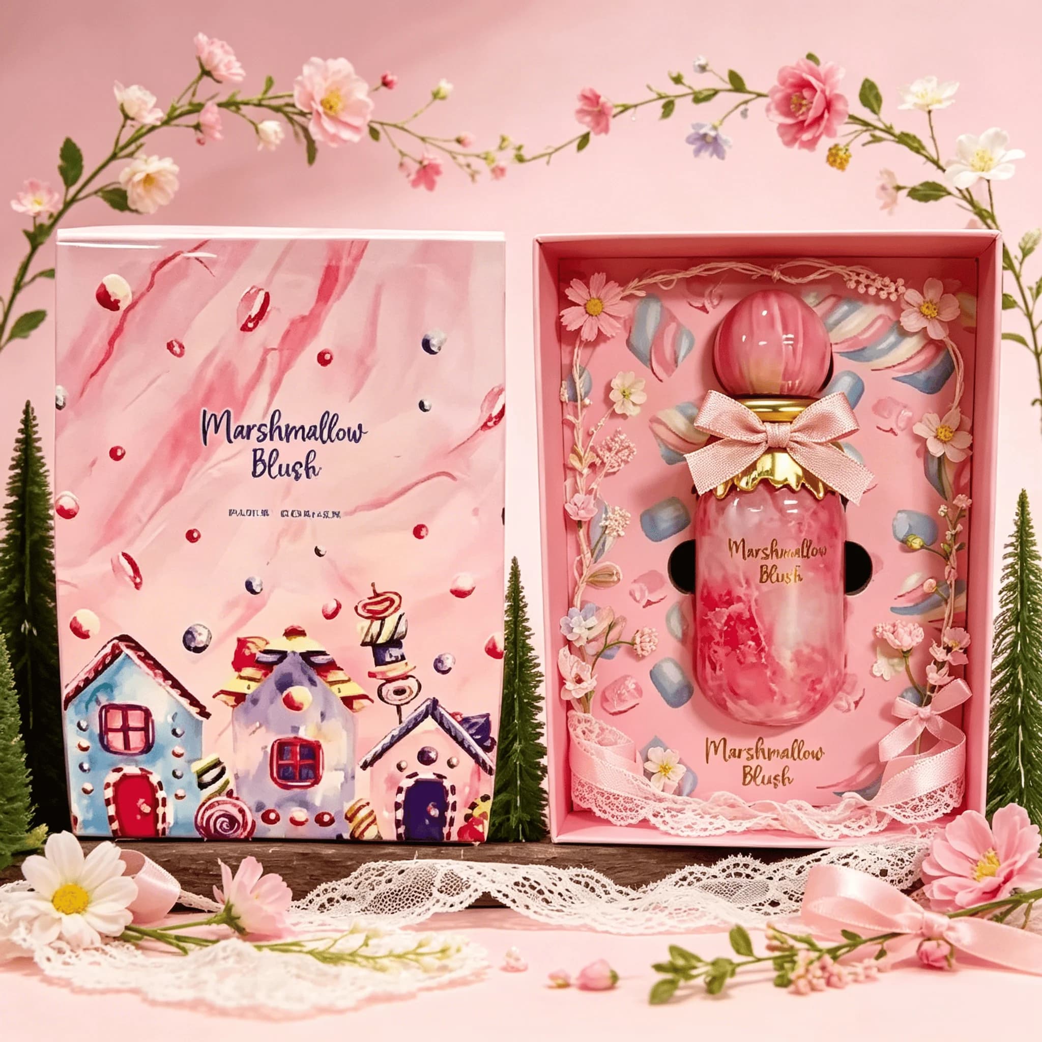 2026 Novità Paris Corner Marshmallow Blush EDP, Profumo Unico Gourmand Marshmallow Fragola per Donne, Fragranza Dolce a Lunga Durata