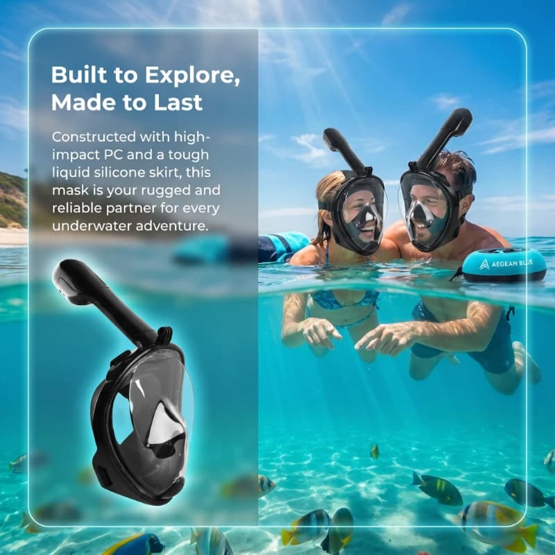Maschera Subacquea Integrale Antiappannamento Professionale per Immersioni e Snorkeling - Attrezzatura per Sport Acquatici