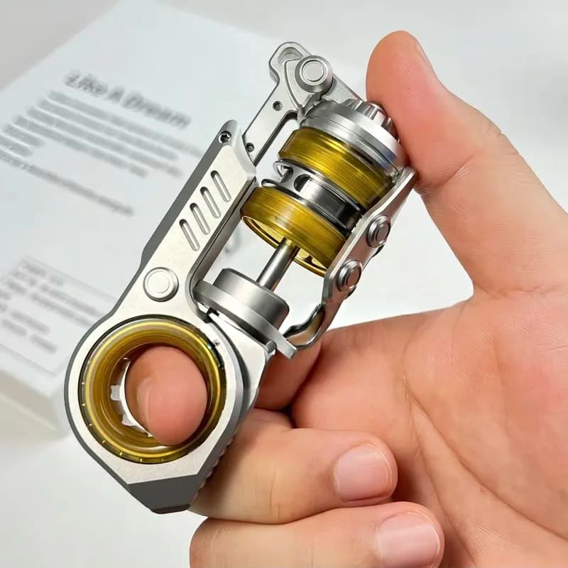 Fidget Spinner Edc Stress Relief Toy Dual Composite Roller Click Sound Ratchet Tuning Fork Aluminum Alloy For Adults
