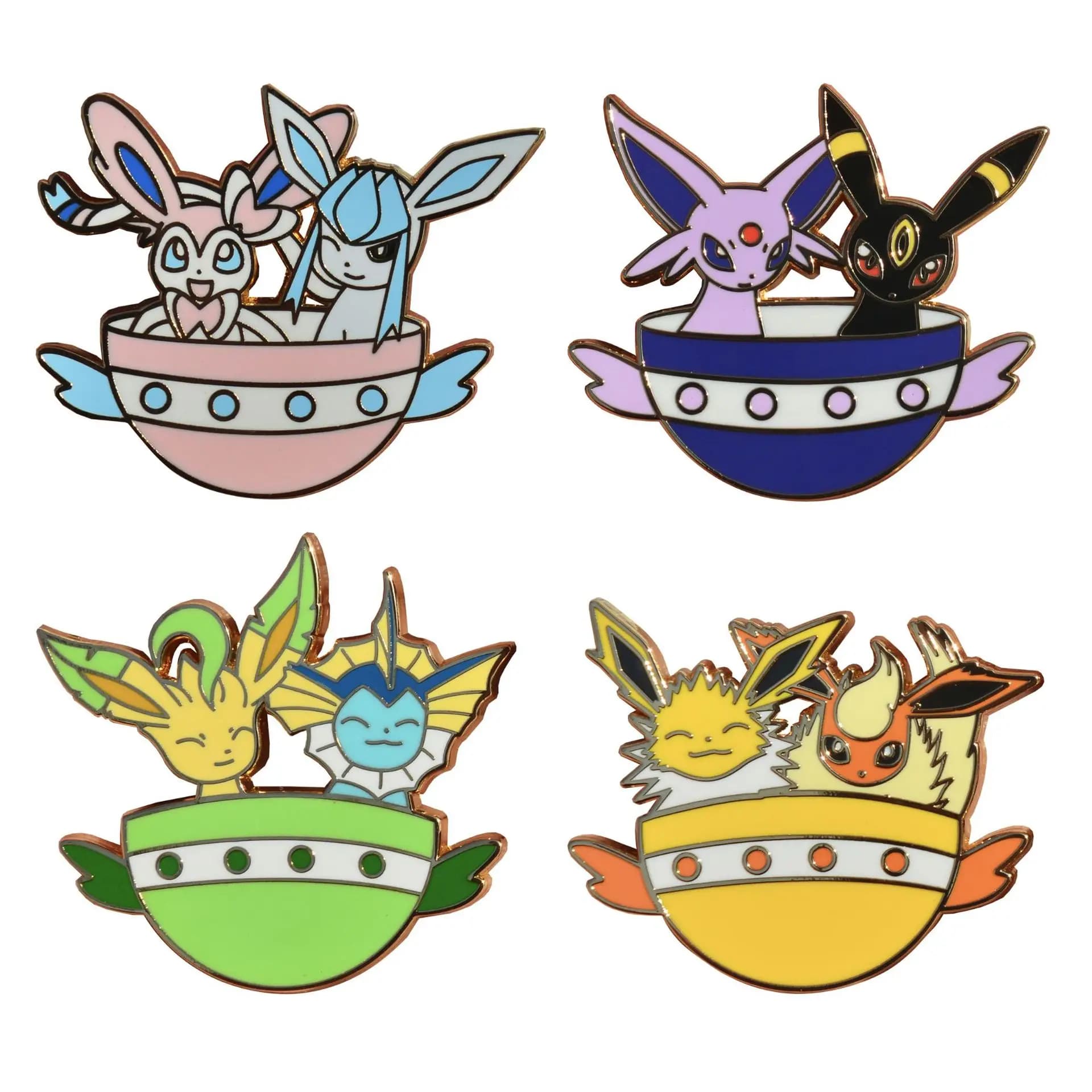 Eevee Family Metal Badges Anime Game Enamel Pins Japanese Manga Pendant Brooch for Bag Backpack Clothing Lapel ACG Cosplay Gift