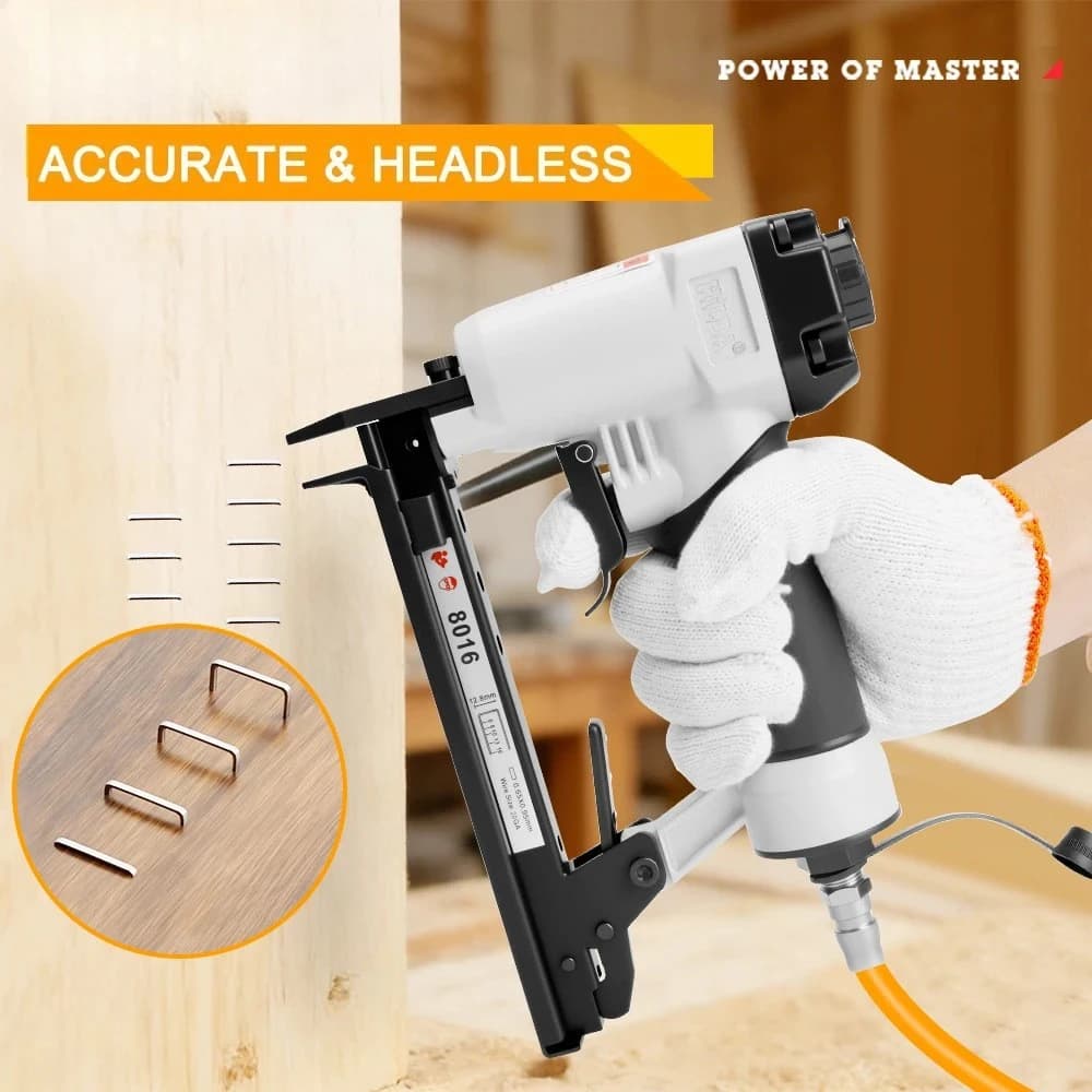 Pneumatic Nail Gun, Pneumatic Stapler Gun, Pneumatic Stapler, Jam-Free Nail Gun, Construction and Carpentry Nail Gun