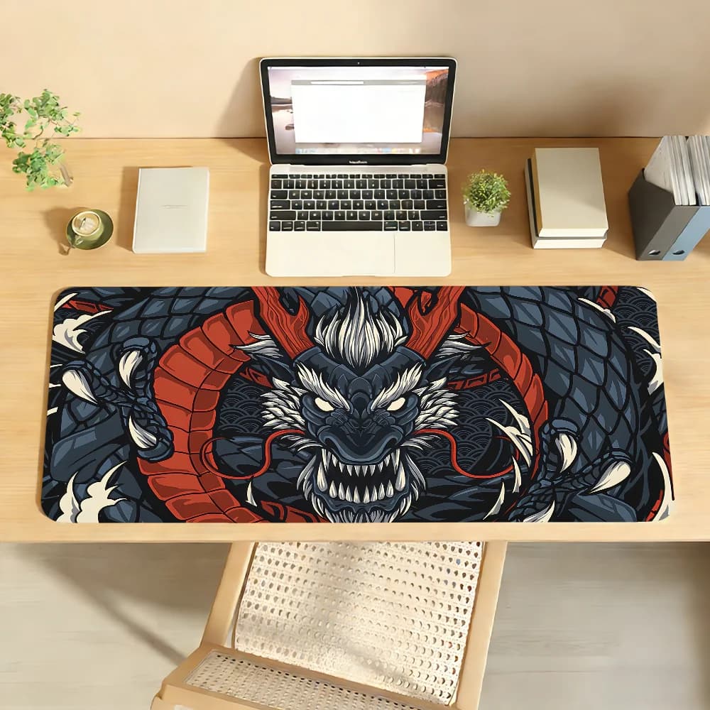ShintoGod Ryu-jin Mouse Pad per computer portatile, tappetino per mouse antiscivolo in gomma, tappetino per mouse per giocatori, decorazione per scrivania