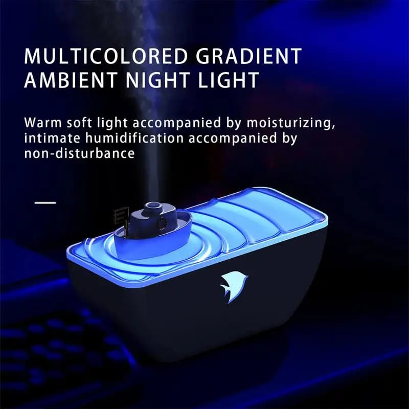 Umidificatore a nebbia fredda Design per navi Umidificatore da tavolo Umidificatori silenziosi con luci a 7 colori per mamme Donne RagazzeMomane Donne Ragazze