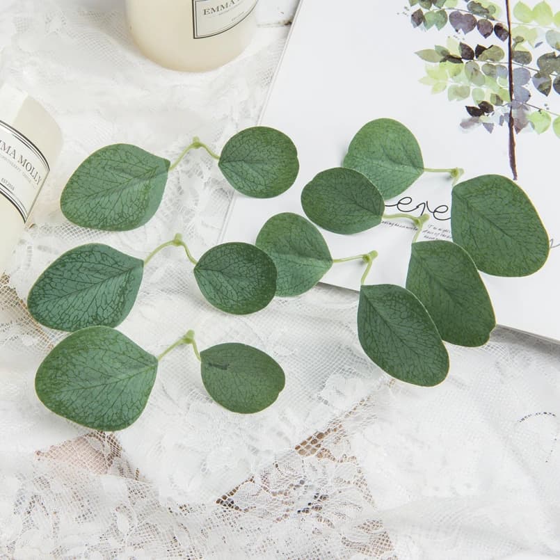 Silk eucalyptus leaves Decorative flower garlands for weddings Gift box DIY garden decorations for festivals for artificial domestic plants