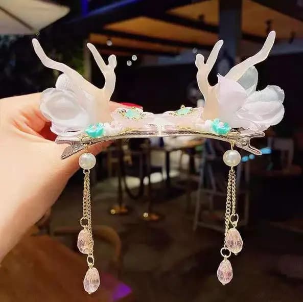 Fermagli per capelli con corna di Natale Forcine per orecchie di cervo Festival Fasce natalizie Forcina per capelli per ragazza Fiore Accessori per copricapo per adulti