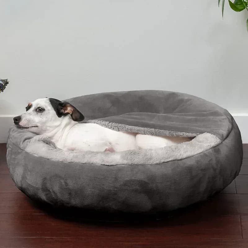Cuccia per cani semichiusa cuccia per animali domestici di piccole e medie dimensioni cucciolo di gattino inverno caldo lettiera stuoia peluche resistente allo sporco cuccia per animali domestici