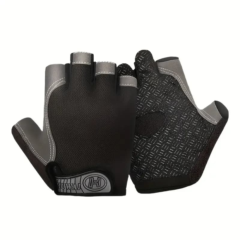 Sports half fingers gloves, unisex gloves for cycling and outdoor mountaineering, breathable and absorbent anti-slip gloves for fitness