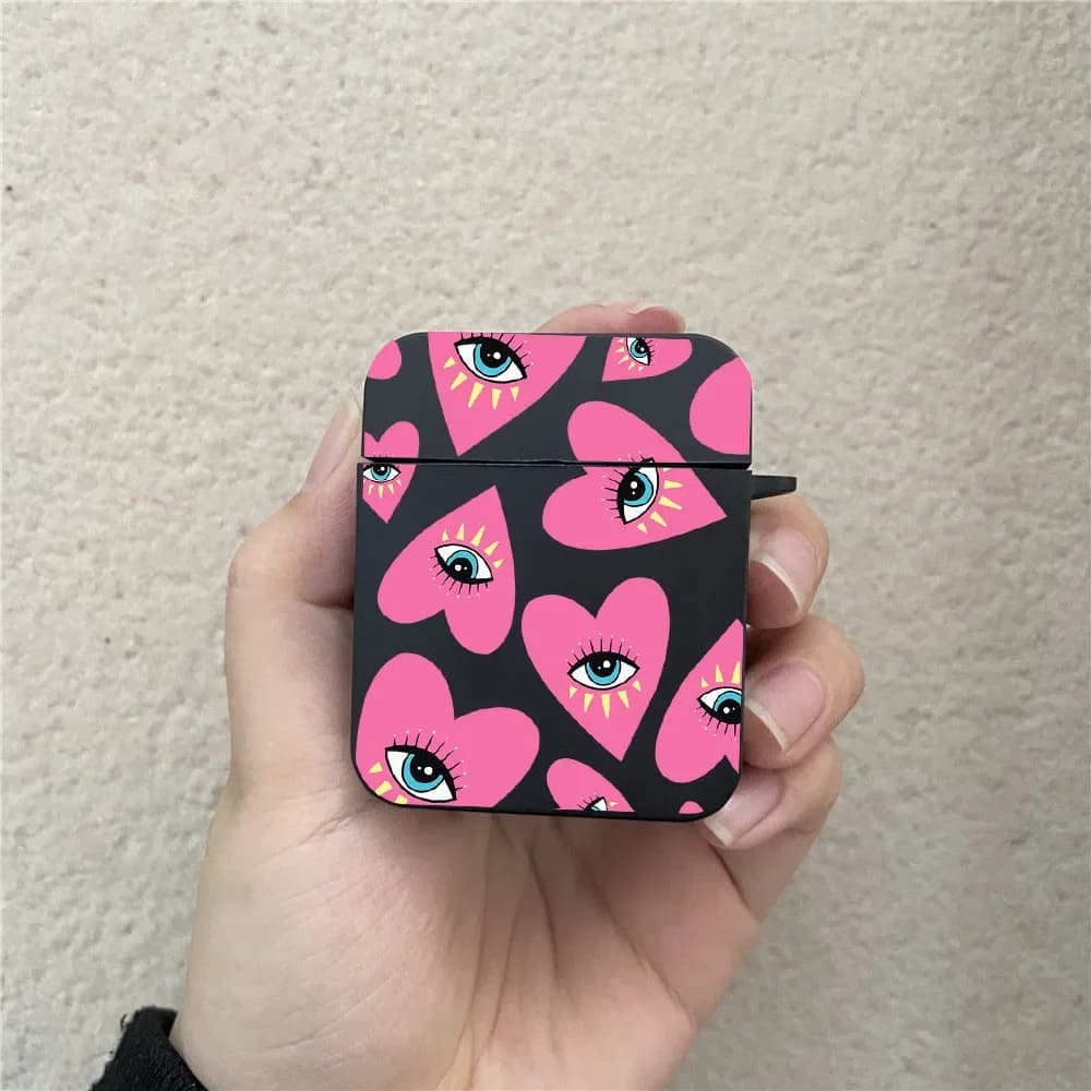 Moda Lucky Eye Blu Evil Eye Stampa Custodia per auricolari per Airpods 4 2 3 Pro Custodia per cuffie wireless per Air Pods Pro2 Accessori