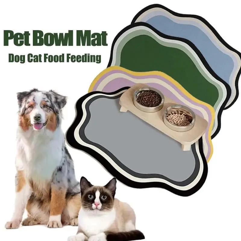 Diatomite Pet Placemat Waterproof Non Slip Absorbent Food Bowl Mat For Cats Dogs,Cloud-shaped design, easy to clean