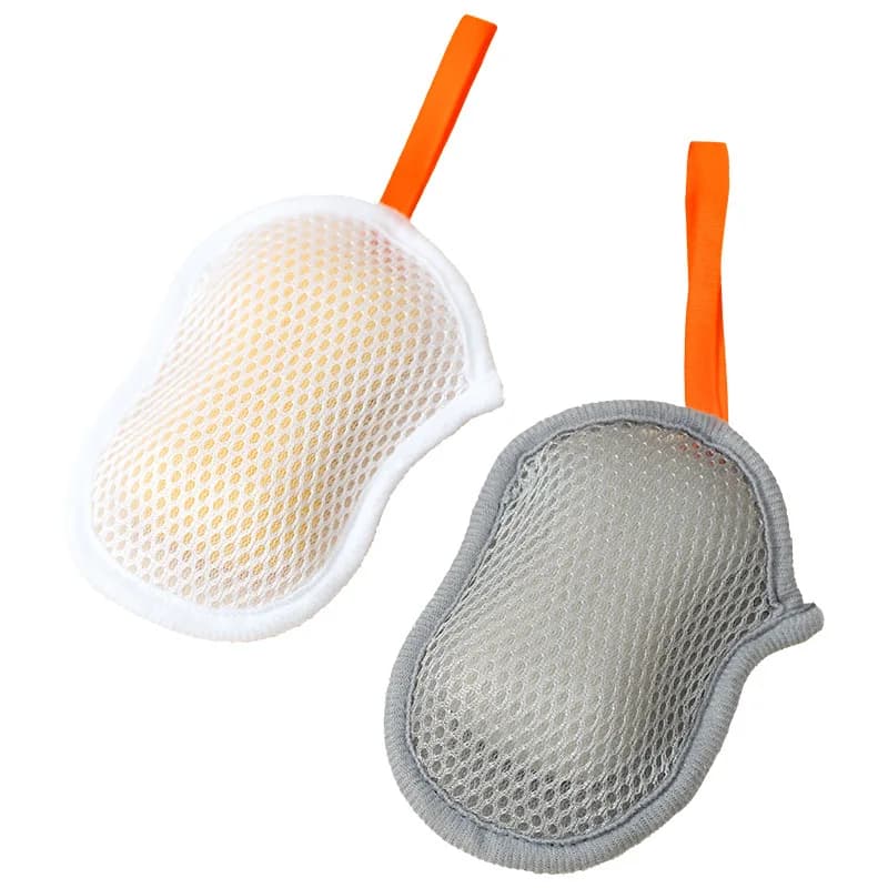 Double Sided Foaming Soap Bag Mesh Pouch For Face Washing Body Bath Lathering Bubble Maker Exfoliating Bath Tool