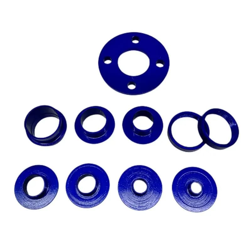 Set di 10 boccole guida per router in alluminio SEWS, kit di modelli per router con dadi di bloccaggio, adatto per piastre base da 1-3/16 pollici o 1-1/4 pollici.