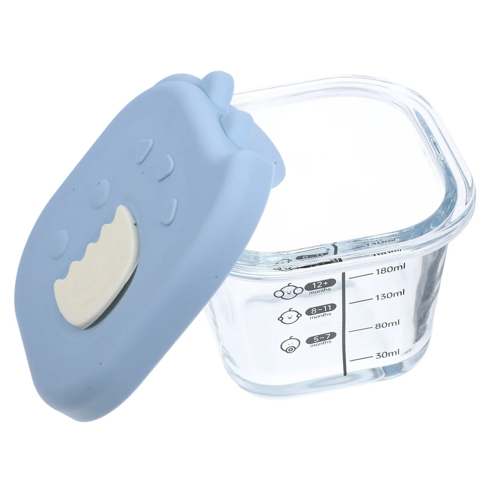 Glass Baby Food Bowl Large Capacity Clear Complementary Feeding Bowl with Lid Multi Purpose Storage Container for Infant Food