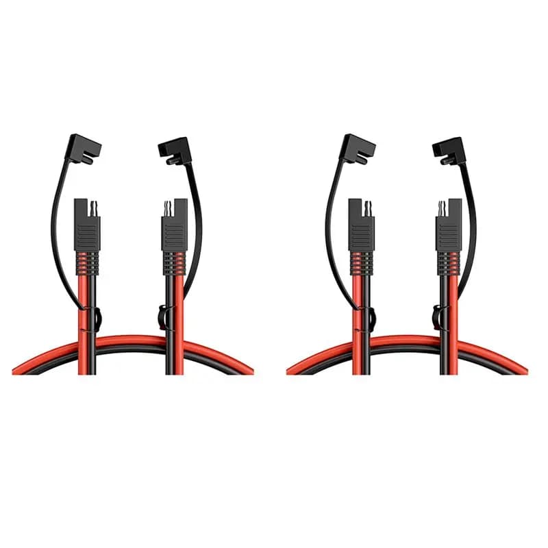2 cavi di prolunga SAE da 3 piedi 10AWG con connettore a sgancio rapido SAE per pannelli solari, batterie, moto, auto, trattori