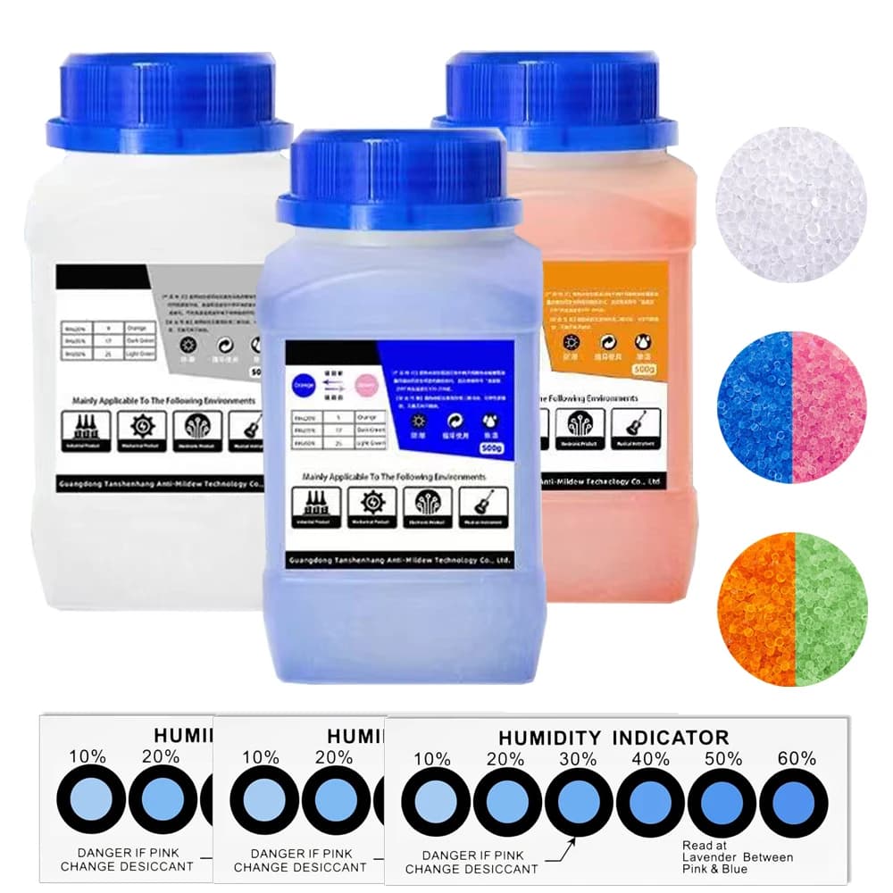 500g Perline di Gel di Silice Blu Indicatore, Perline Essiccanti Riutilizzabili, Deumidificatore per Filamenti 3D, Elettronica