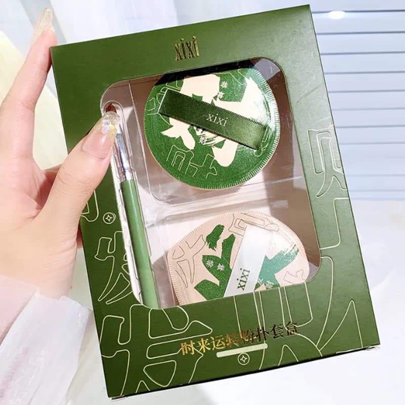 2 pezzi cuscino d'aria soffio correttore pennello trucco frullatore spugne per fondotinta applicatore in polvere elastico Marshmallow soffio cosmetico