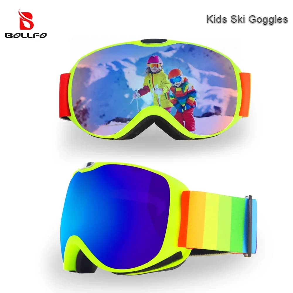 Occhiali da sci per bambini Occhiali da snowboard Occhiali da neve per ragazzi Occhiali da neve a doppio strato UV400 per bambini dai 4 ai 14 anni Occhiali antiappannamento Occhiali per sport sulla neve