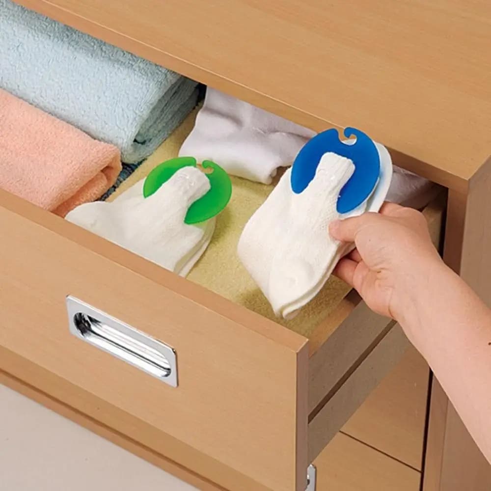 12 pcs Round Household Clothes Pegs for Underwear,Necktie Sock Sorters Sock Clips Sock Organizers Sock Holder Rings Clothespins
