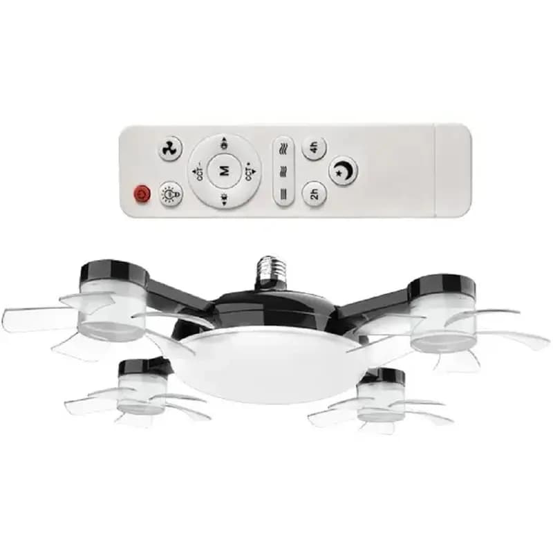 【KITCHEN GADGET】Ceiling Fan Light 60W 2-In-1 Fan Light Drone Design With Remote Control For Living Room For Entrance Hall Family