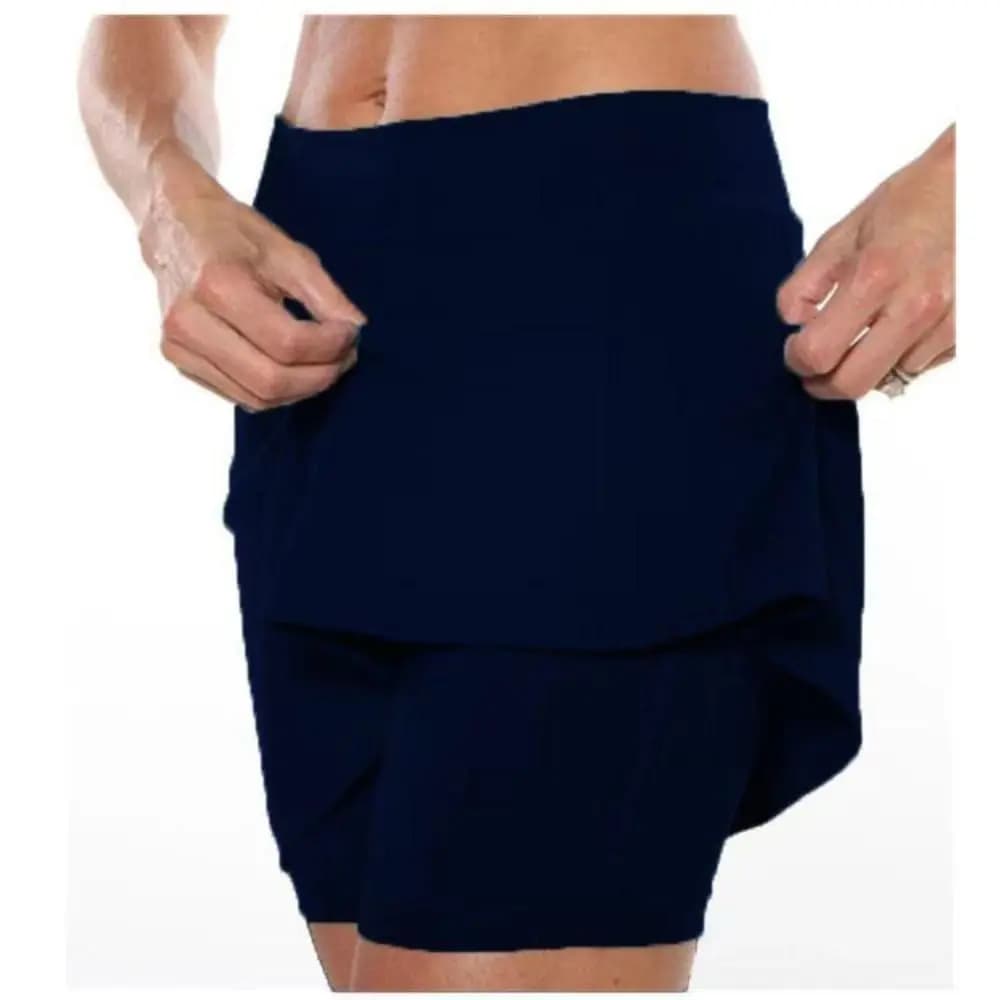 Pantaloncini con gonna sportiva fitness Pantaloncini da golf da tennis da corsa traspiranti a vita alta con tasche Pantaloni casual slim al ginocchio