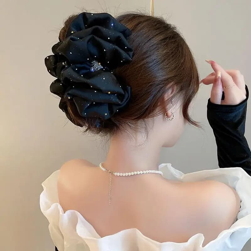 * New Sale 1Pcs Temperamental Mesh Hair Accessory Oversized Double-Sided Rhinestone Bubble Clip For Women Extra Large Hairclip