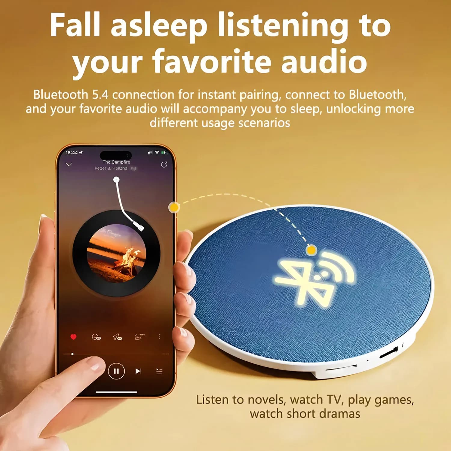 Altoparlante a Forma di Cuscino, Cassa Musicale Wireless per Dormire, Ideale per Chi Dorme di Lato, Regalo di Natale, Compleanno per Donne, Adulti, Uomini, Adolescenti