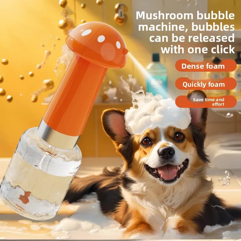 Electric Pet Shampoo Foamer Dispenser, Rechargeable Foam Machine for Dog Cat Bathing & Grooming