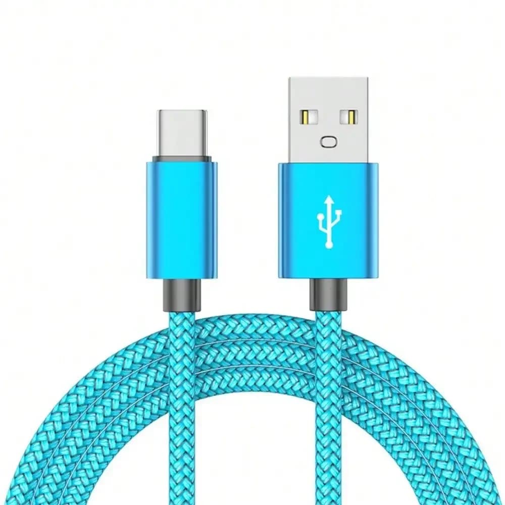 Cavo USB Type-C a ricarica rapida, intrecciato in nylon, cavo di ricarica da USB-A a USB-C da 60W per Android