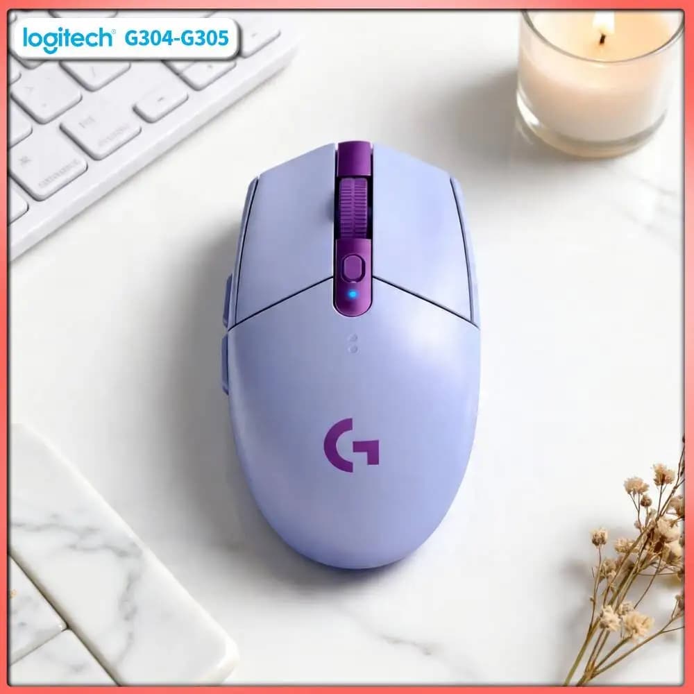 Wireless Logitech G305 Gaming Mouse, 12000 DPI HERO, 6 Custom Keys, 250hr Battery, 99g, PC Mac Gamers