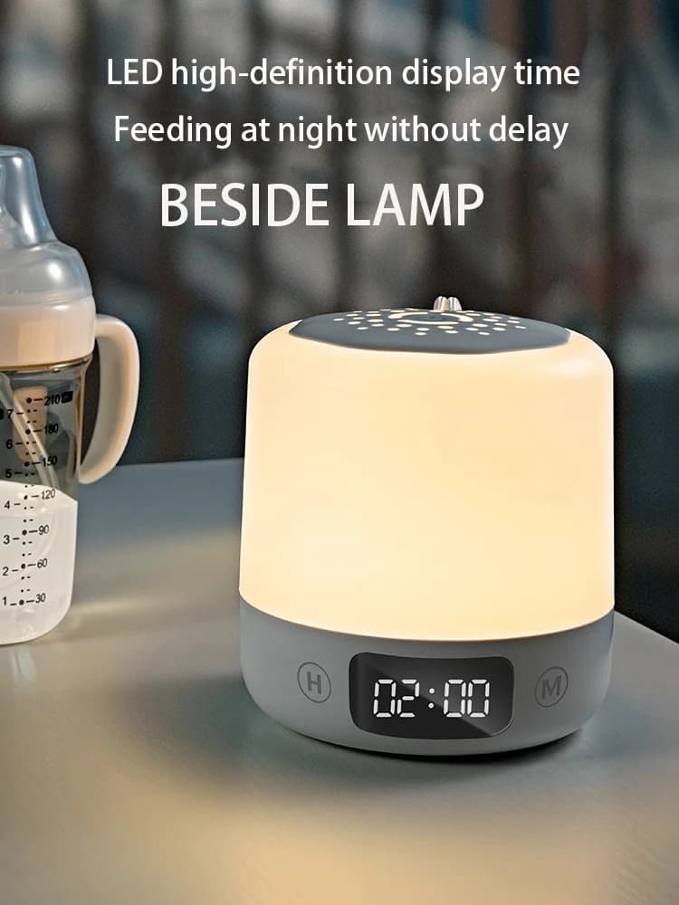 Reload remote control LED night light bedroom next to baby power lamp protection for eyes desk environmental lighting with watch display