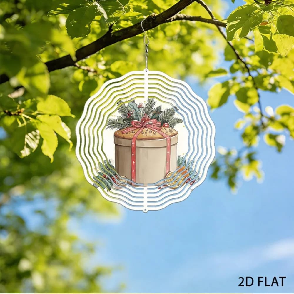 Wrought Iron Christmas Wind Chimes 9.8in Holiday Gift Outdoor Garden Decor