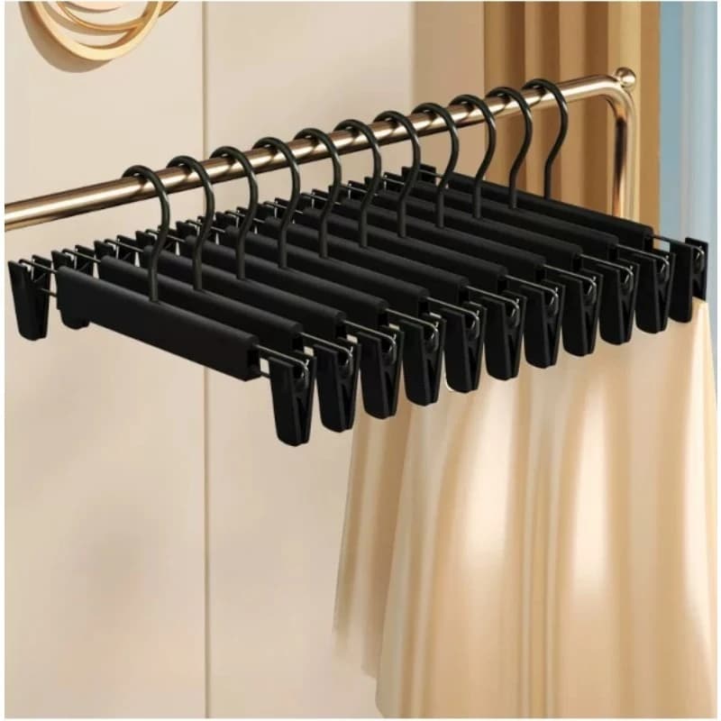 10 pz/set Guardaroba Appendiabiti Appendiabiti Pantaloni Appendiabiti Clip Antiscivolo Anti-Ruggine Gancio per Pantaloni Gonne Jeans Appendiabiti