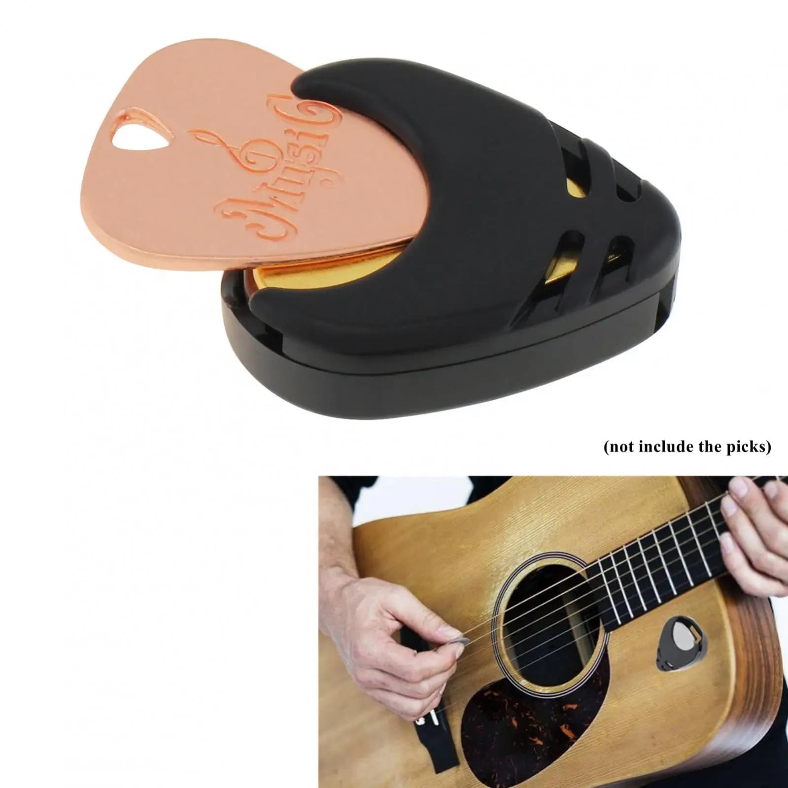 Custodia per plettri per chitarra portatile custodia per plettri custodia per chitarra acustica/basso/Ukulele