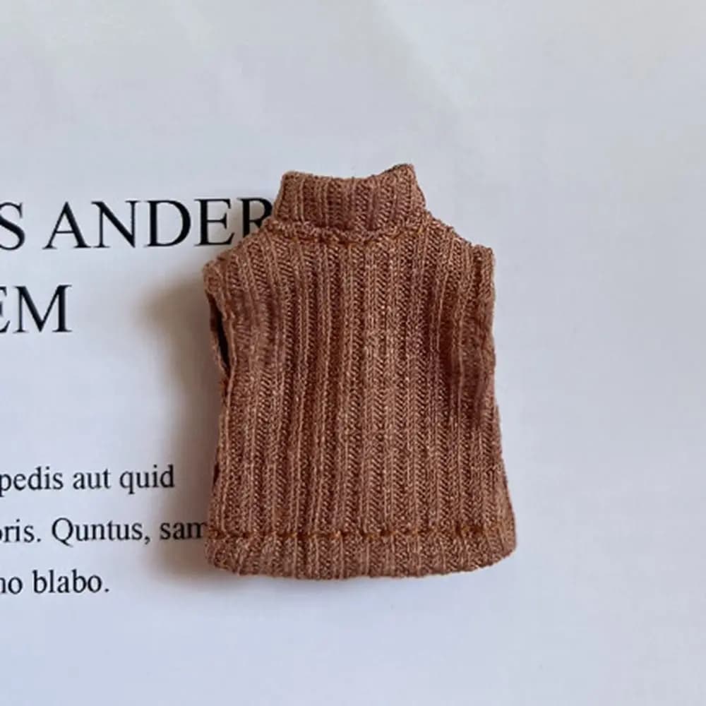 1PC bambola cappotto lavorato a maglia abiti inverno caldo maglione gilet top vestiti per bambole per il 1/11 1/12 OB11 bambole accessori bambino bambino giocattoli fai da te