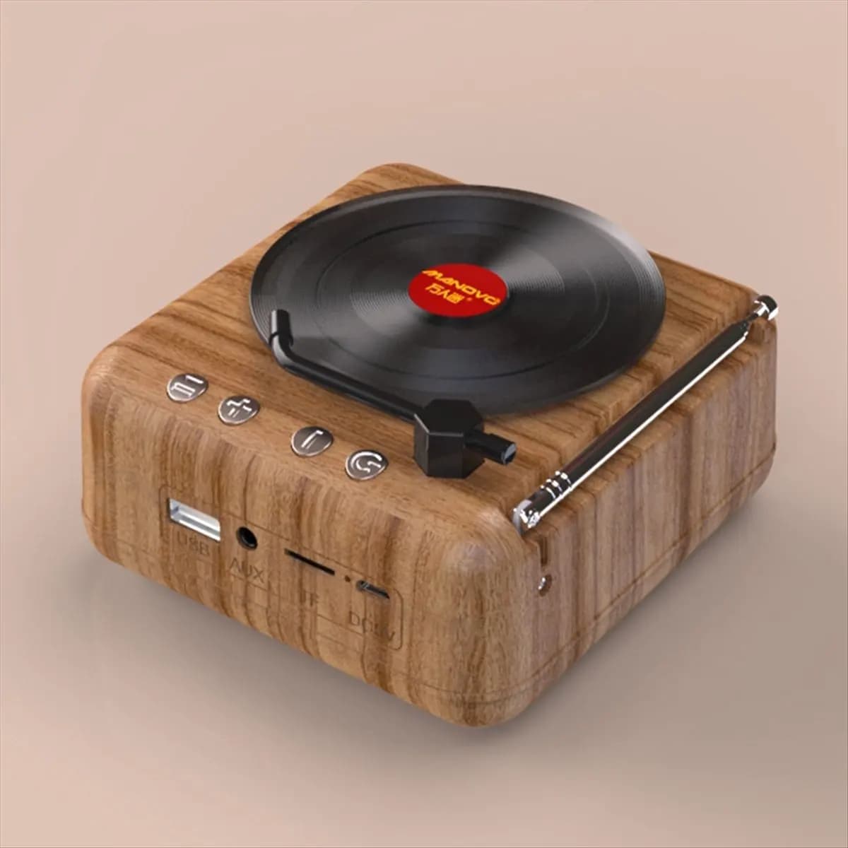 Y69A Manovo Altoparlante Bluetooth Portatile Mini Speaker Musicale con Bassi Amplificatore Wireless da Esterno Subwoofer Radio Effetto Legno