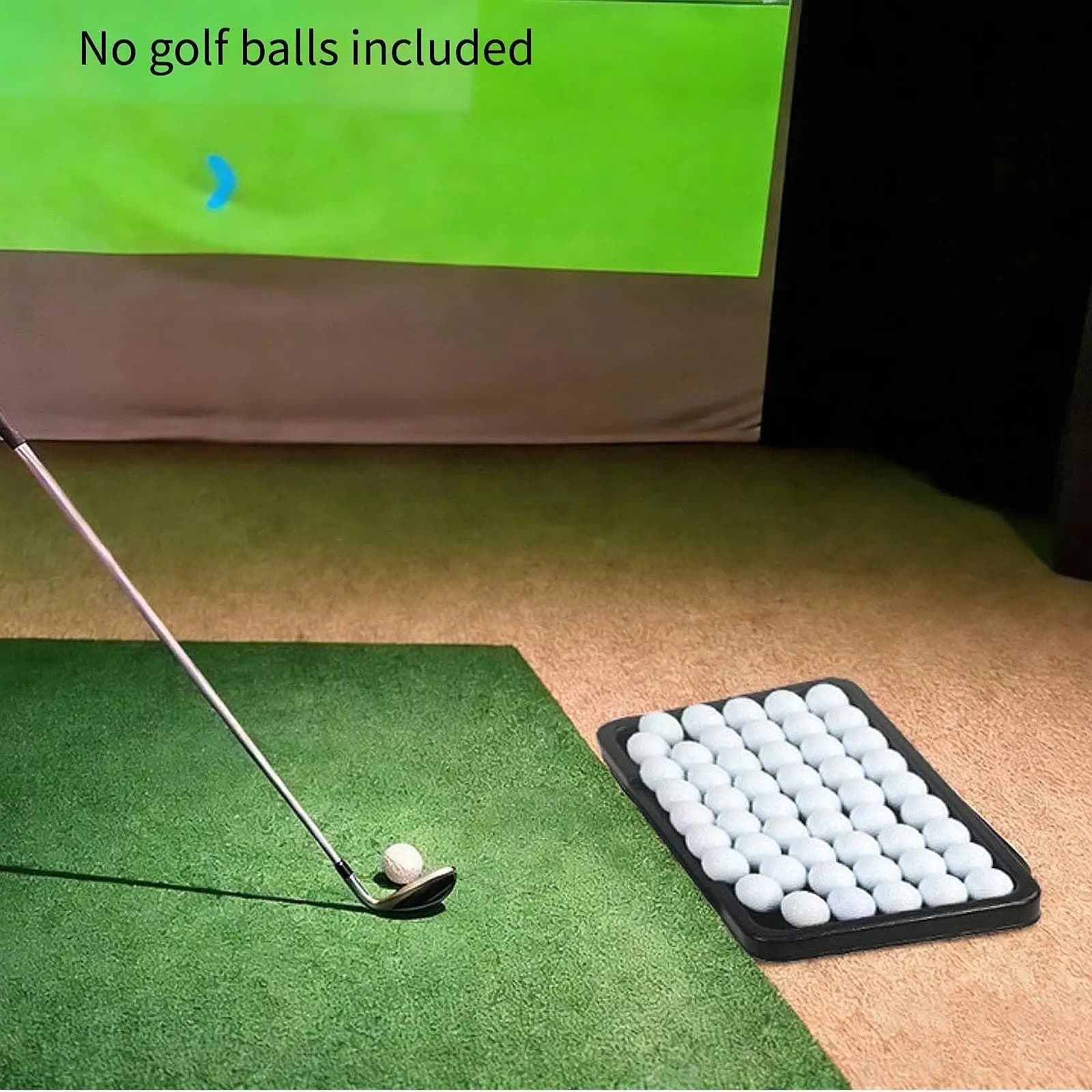Vassoio per Palline da Golf, Scatola di Stoccaggio in Plastica di Grande Capacità, Porta Attrezzatura da Golf per Allenamento Indoor e Outdoor
