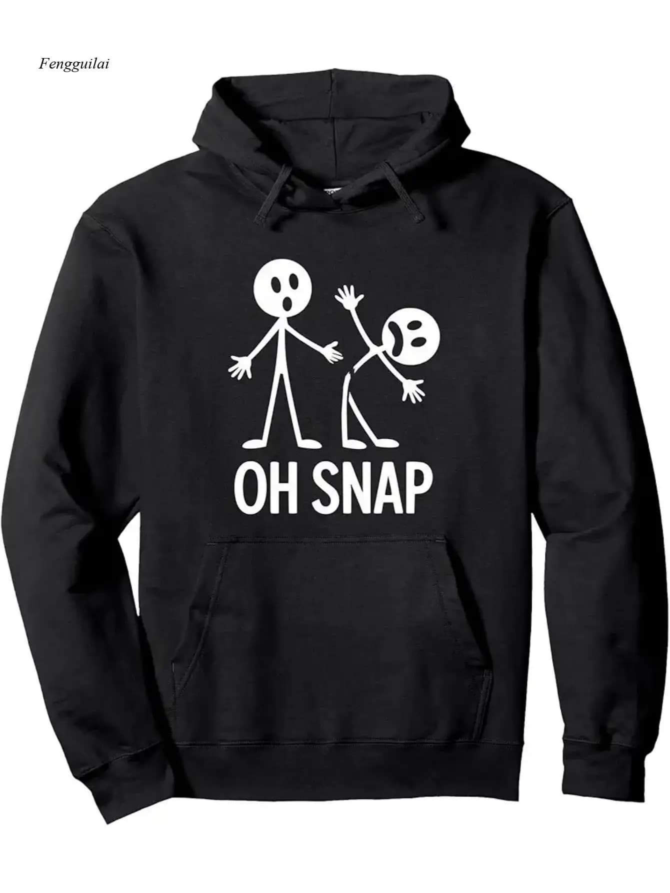 Divertente felpa con cappuccio Oh Snap Stickman - Design divertente ispirato alla cultura pop