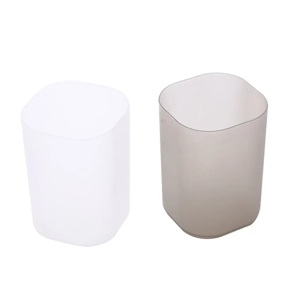 New PP Pen Container Frosted Transparent Desktop Storage Box Stationery Supplies Multifunctional Pen Box