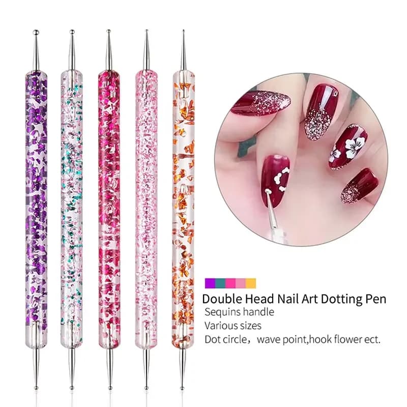 LULAA Strumenti per punteggiare il cristallo di arte acrilica Set di pennelli per unghie professionali Teste di penna Penne per trapano a punta Strumento per nail art fai da te