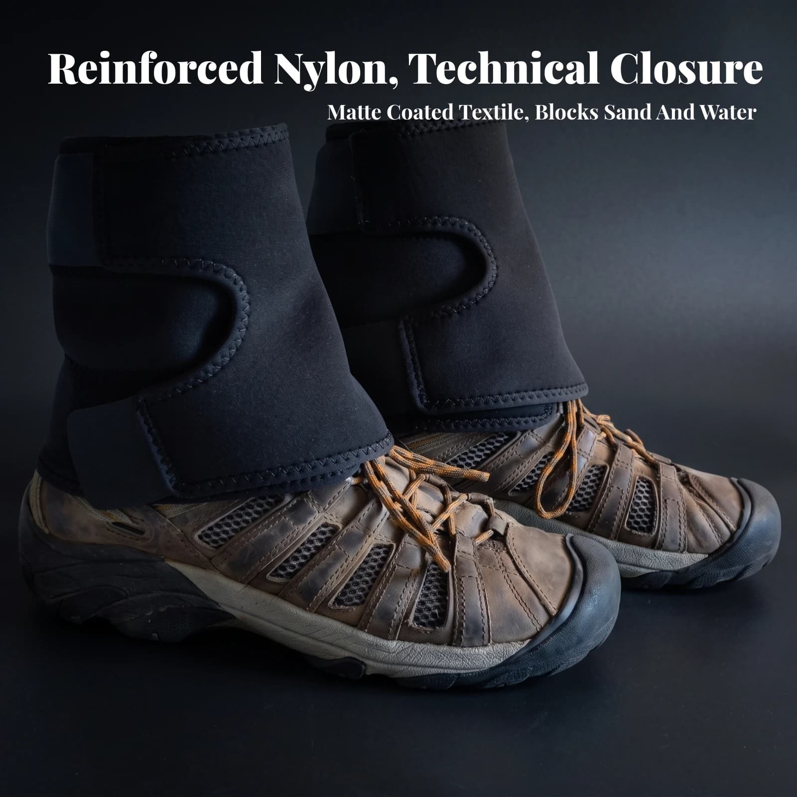 Outdoor Gaiters Lightweight Gaiters with Hook-and-Loop Fastening Boot Covers Slim-Fit Leg Guards Contoured for Hikers, Hiking