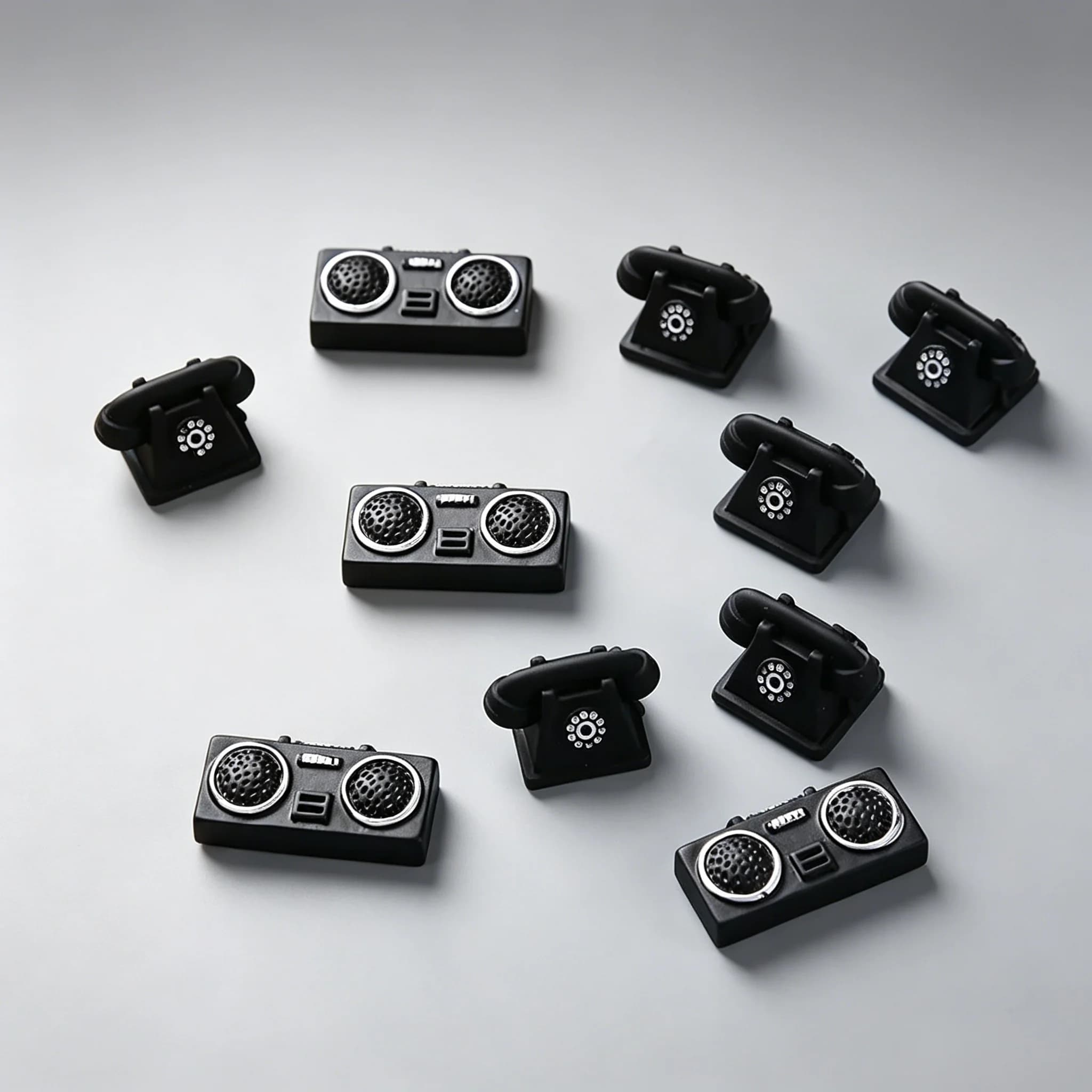 Modelli di Elettrodomestici Retrò in Miniatura: Fotocamera, Grammofono, TV, Radio, Ventilatore, Orologio da Parete, Decorazioni Fai-da-Te per Case delle Bambole, Figurine per Terrari e Paesaggi
