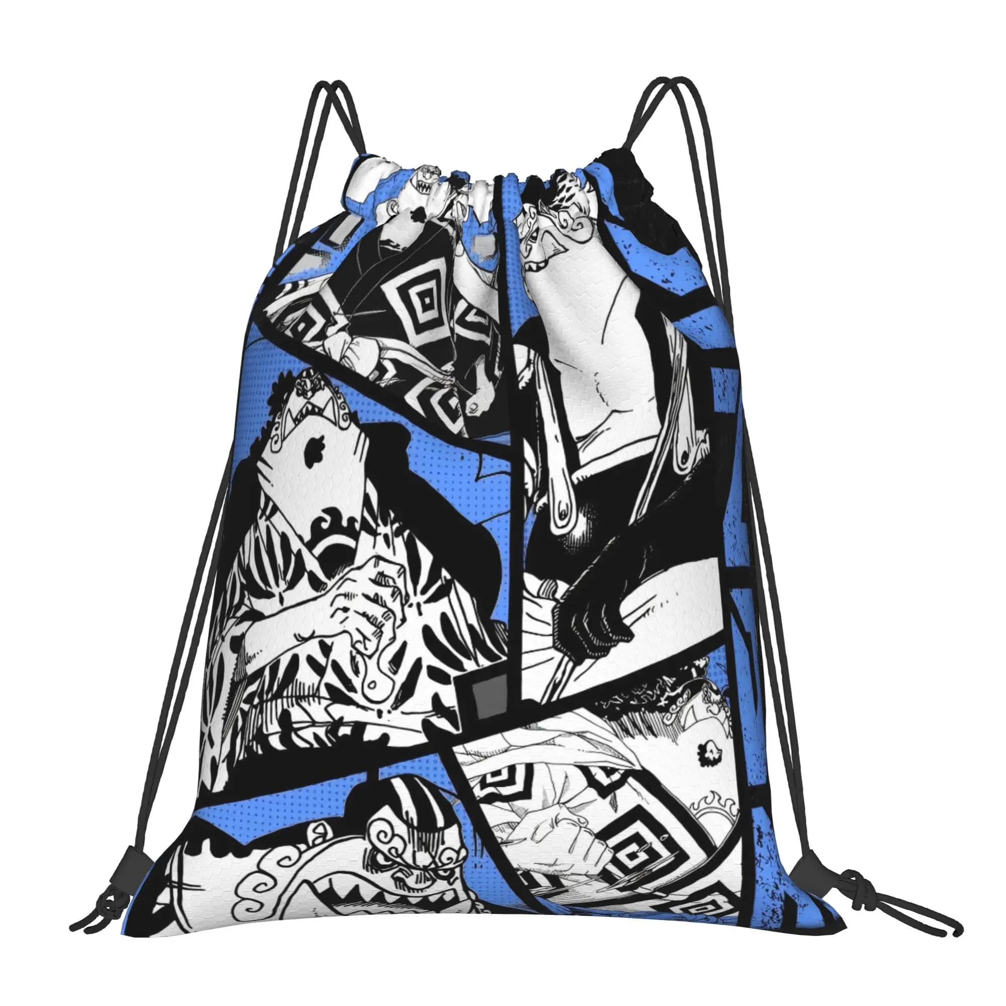 Sacche con coulisse Jinbe One Piece, Zaino portaoggetti da escursionismo, Borsa porta scarpe per la scuola