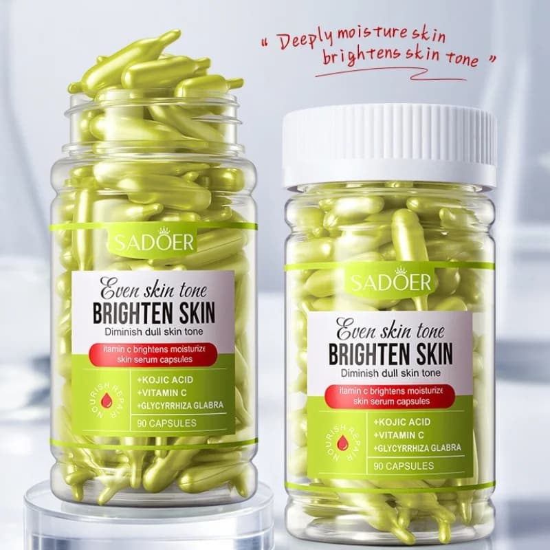 90Capsules/1Pcs Vitamin C Essence Capsule Moisturizing And Nourishing, Quickly Absorb, Refreshing And Non Greasy