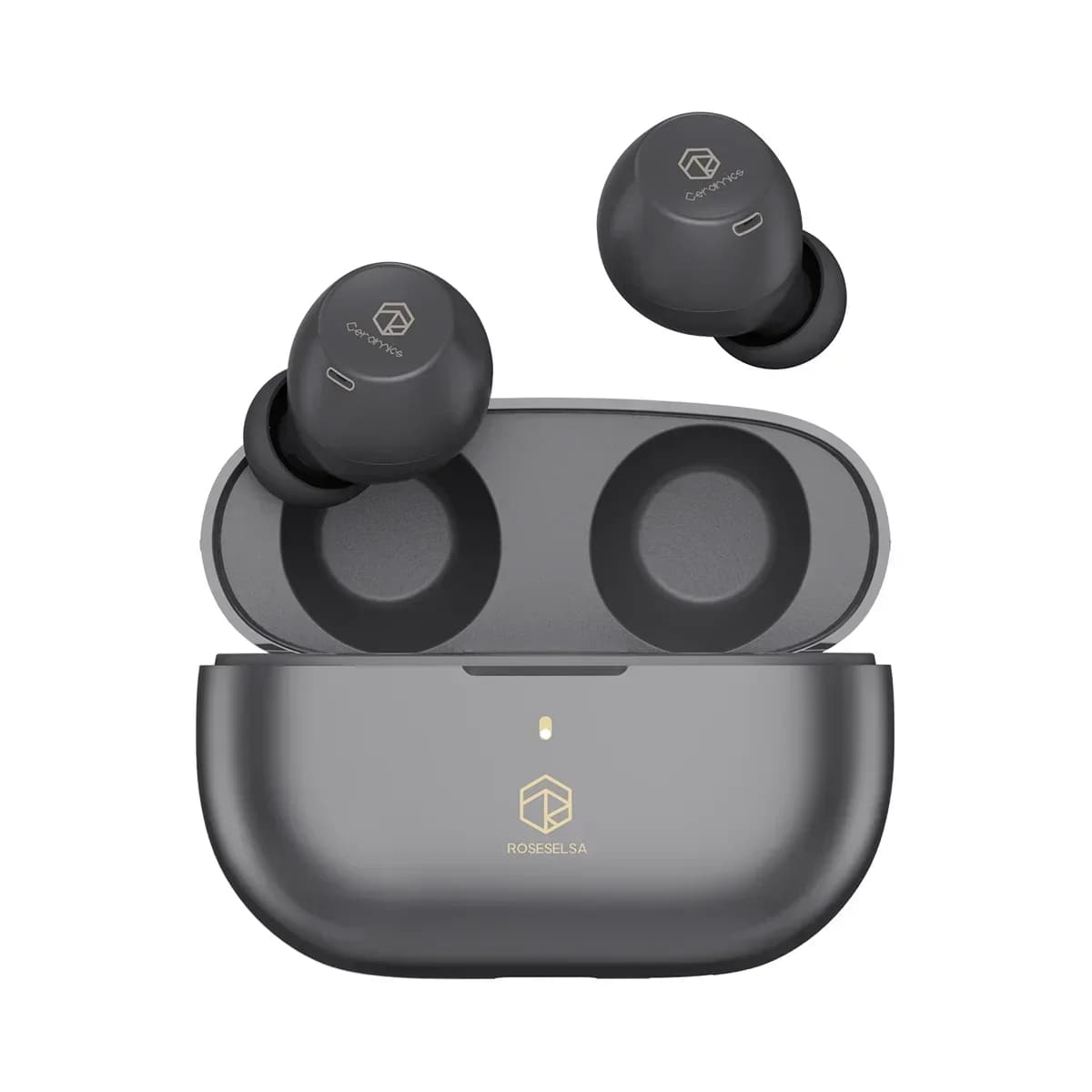 ROSESELSA CERAMICS X HIFI TWS Cuffie Bluetooth senza fili Auricolari Gioco stereo ANC 4HD Microfoni IP54 Auricolari LDAC anti-vento