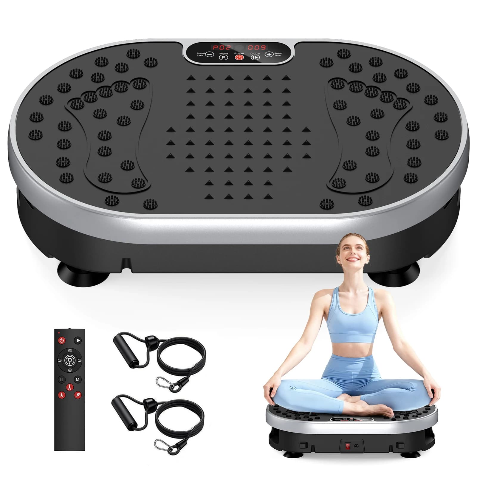 Vibrant Pedal for Exercises, 120 Speed Levels, 9 Preset Programs, Domestic Fitness Equipment for Weight Loss, Burn Fats and Muscular Toning