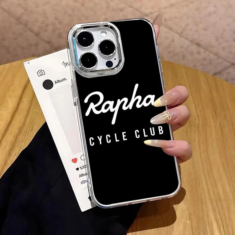 Rapha Road Bicycle Racing Phone Case For IPhone 17 16 Air E 15 14 13 12 11 Plus Pro Max Electroplated Transparent Soft Shell