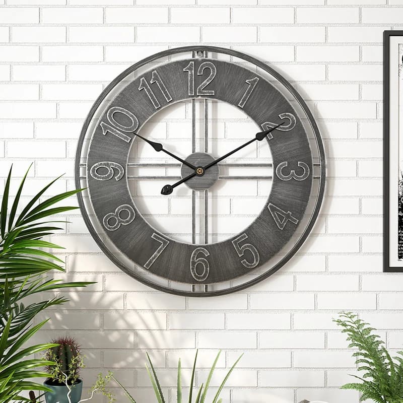 Orologi da Parete 3D Nordici di Grandi Dimensioni con Numeri Romani, Silenziosi e Precisi, in Metallo, Decorazione Moderna per Soggiorno